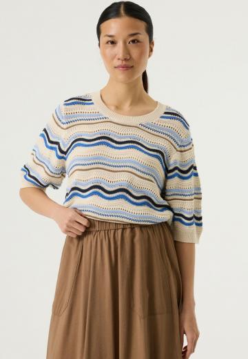 Пуловер с рукавом три четверти