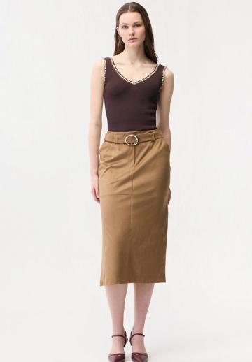 Юбка с накладными карманами