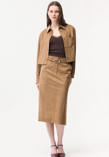 Юбка с накладными карманами