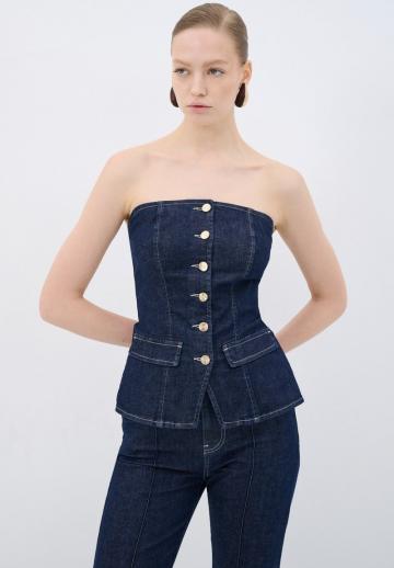 Джинсовая жилетка