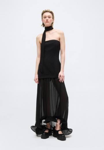 Платье без бретелек