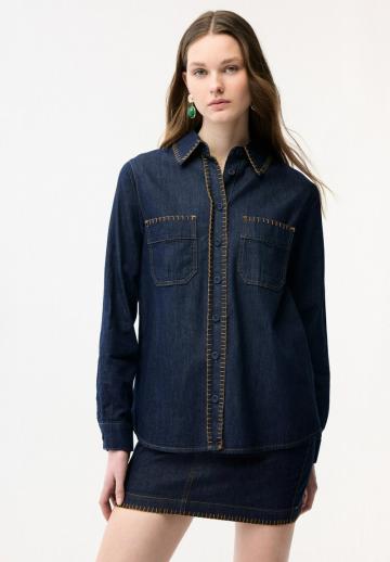 Джинсовая блузка