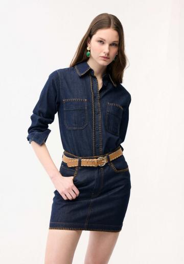 Джинсовая блузка