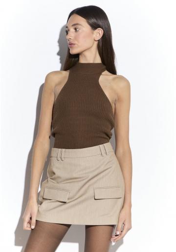 Юбка с накладными карманами