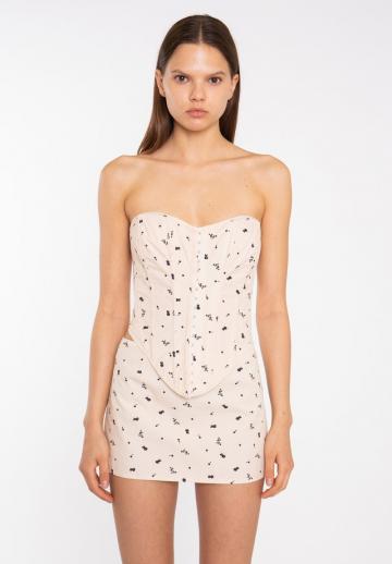 Платье без бретелек