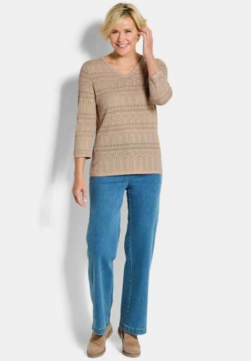 Пуловер с рукавом три четверти