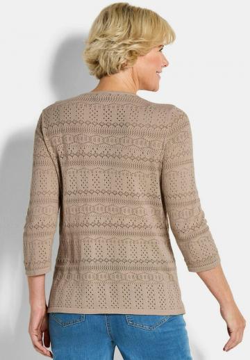 Пуловер с рукавом три четверти