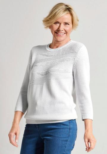 Пуловер с рукавом три четверти