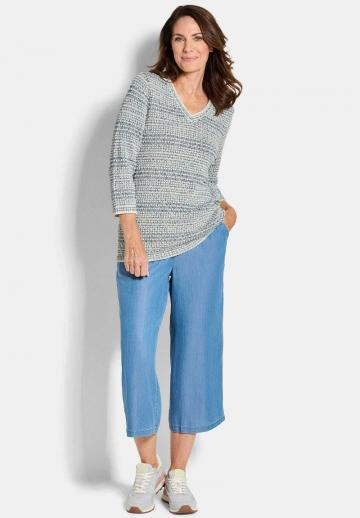 Пуловер с рукавом три четверти