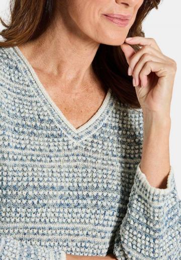 Пуловер с рукавом три четверти