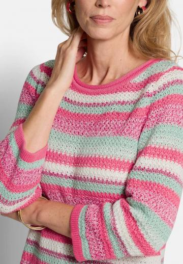 Пуловер с рукавом три четверти