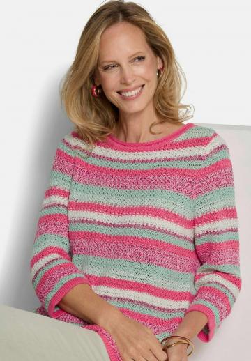 Пуловер с рукавом три четверти