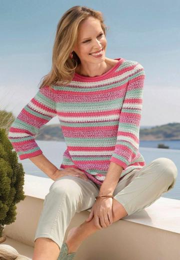 Пуловер с рукавом три четверти