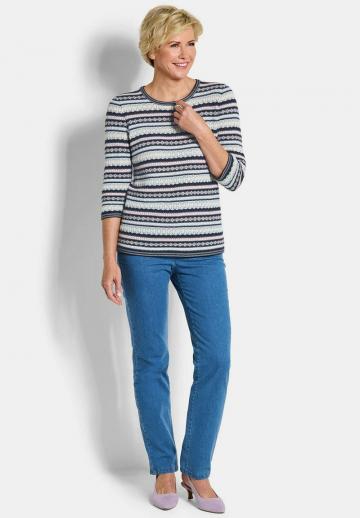 Пуловер с рукавом три четверти