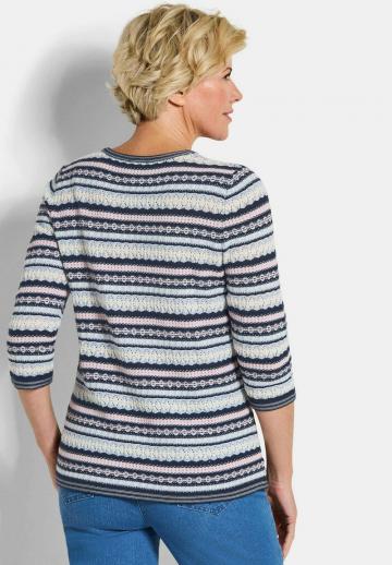 Пуловер с рукавом три четверти