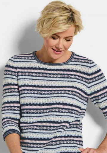 Пуловер с рукавом три четверти