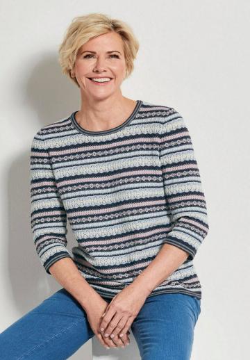 Пуловер с рукавом три четверти