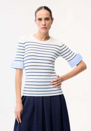 Пуловер с коротким рукавом