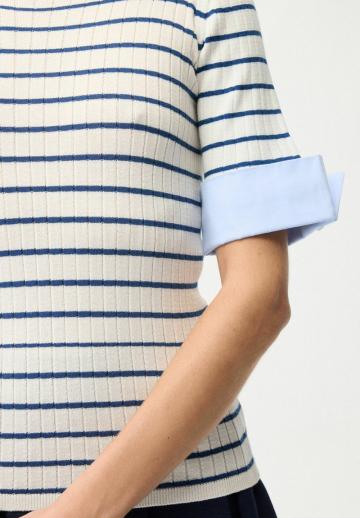 Пуловер с коротким рукавом