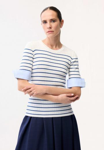 Пуловер с коротким рукавом