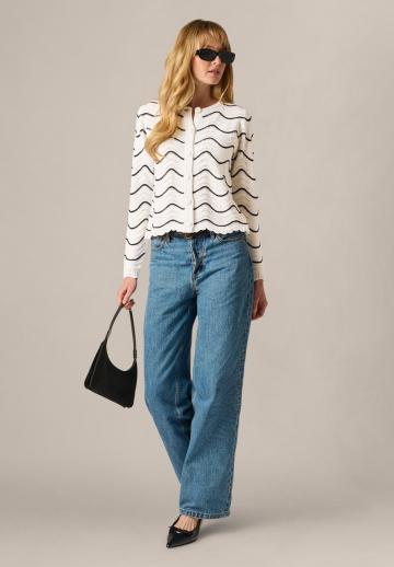 Жаккардовая вязаная кофта