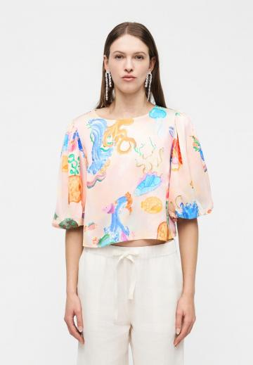 Атласная блузка