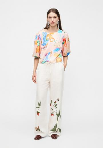Атласная блузка