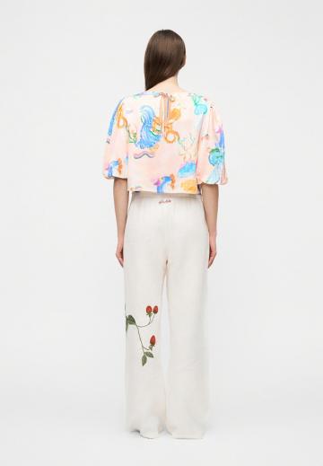 Атласная блузка