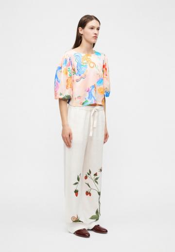 Атласная блузка