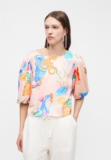 Атласная блузка