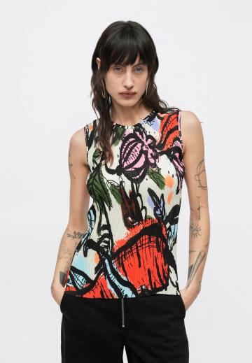 Блузка без рукавов