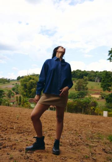 Джинсовая блузка