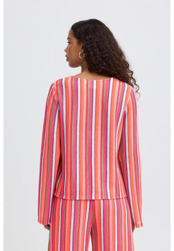 Пуловер в полоску