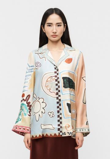 Атласная блузка