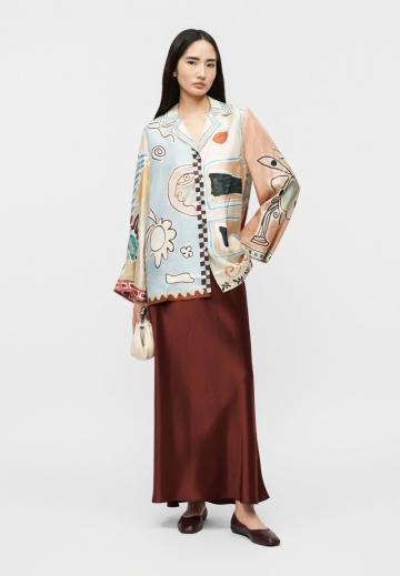 Атласная блузка