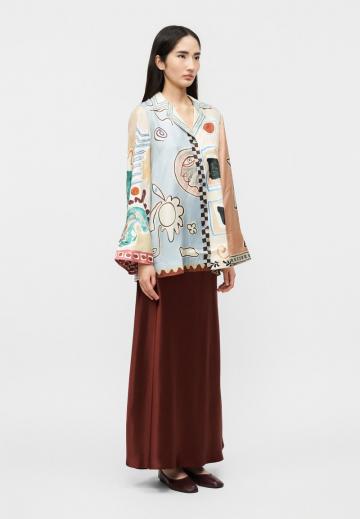 Атласная блузка