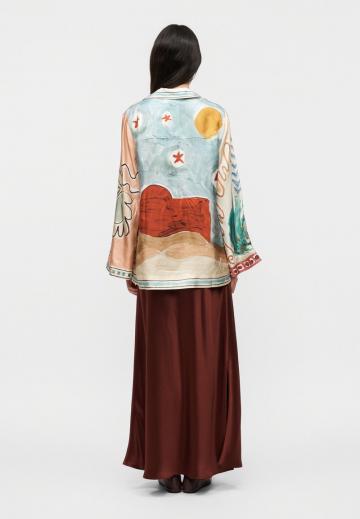 Атласная блузка