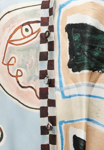 Атласная блузка