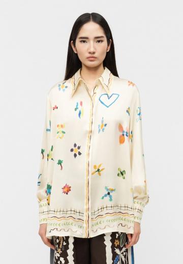 Атласная блузка