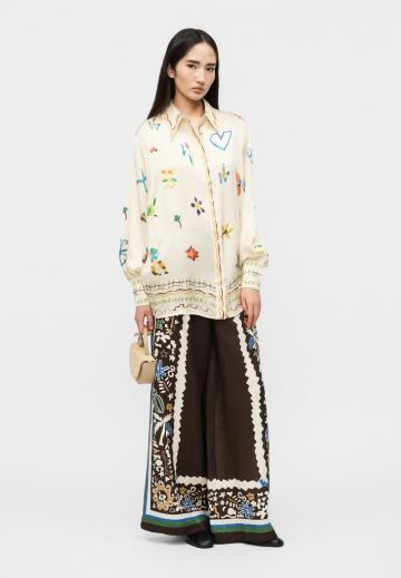 Атласная блузка