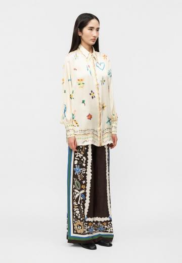 Атласная блузка