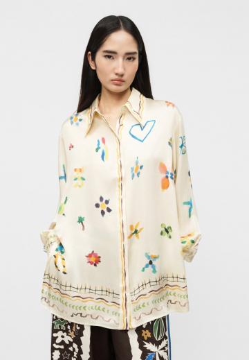 Атласная блузка