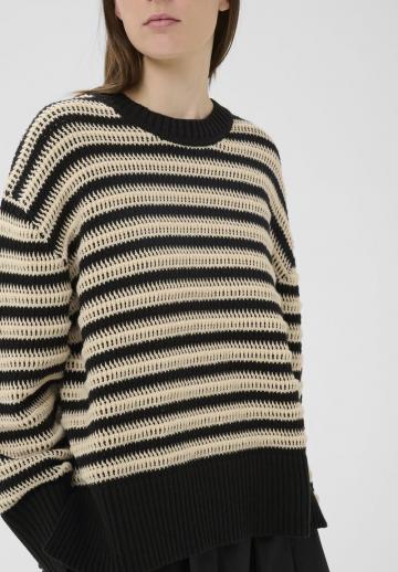 Пуловер в полоску