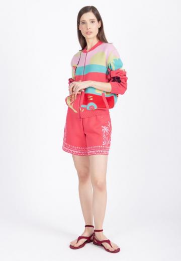 Жаккардовая вязаная кофта