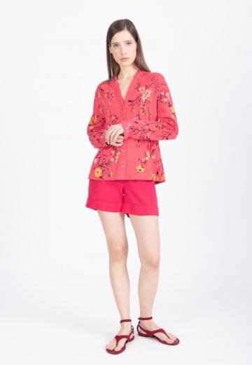 Жаккардовая вязаная кофта