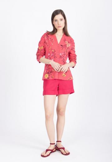 Жаккардовая вязаная кофта