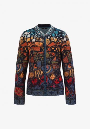 Жаккардовая вязаная кофта