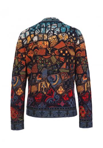 Жаккардовая вязаная кофта