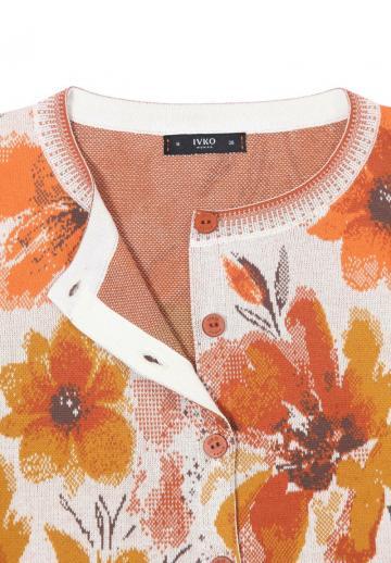 Жаккардовая вязаная кофта