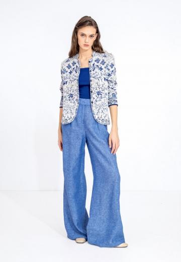 Жаккардовая вязаная кофта